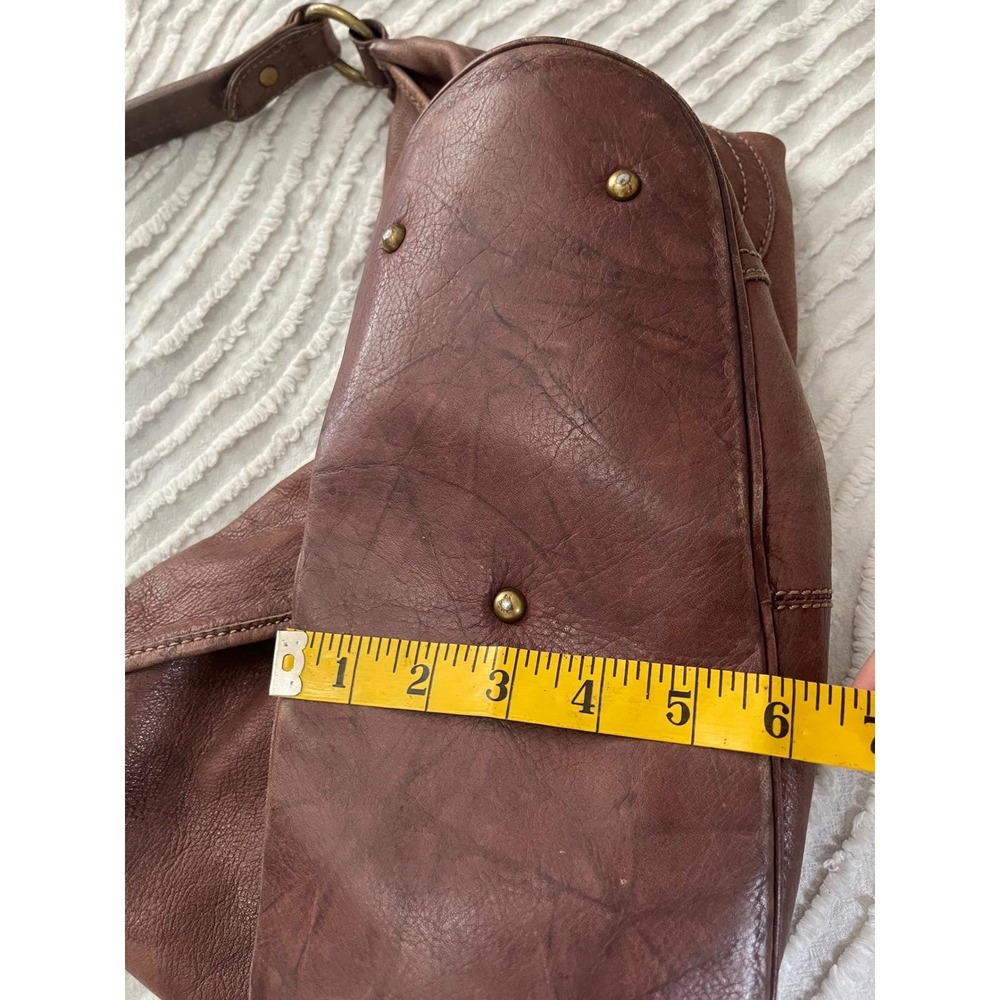 Frye Campus Hobo/Shoulder Bag Distressed Walnut Slouchy Western - Picture 13 of 14